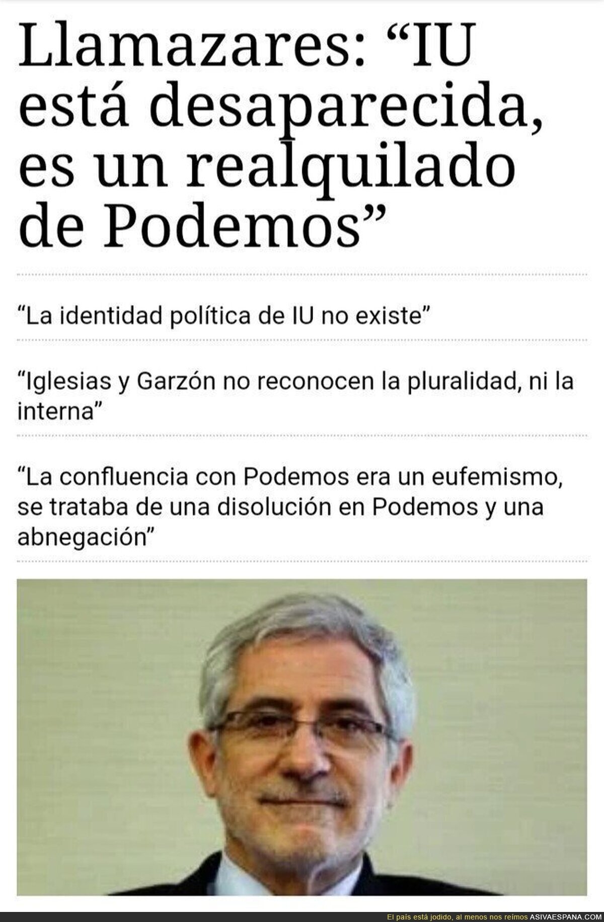 Llamazares es el nuevo Trotsky en el comunismo español