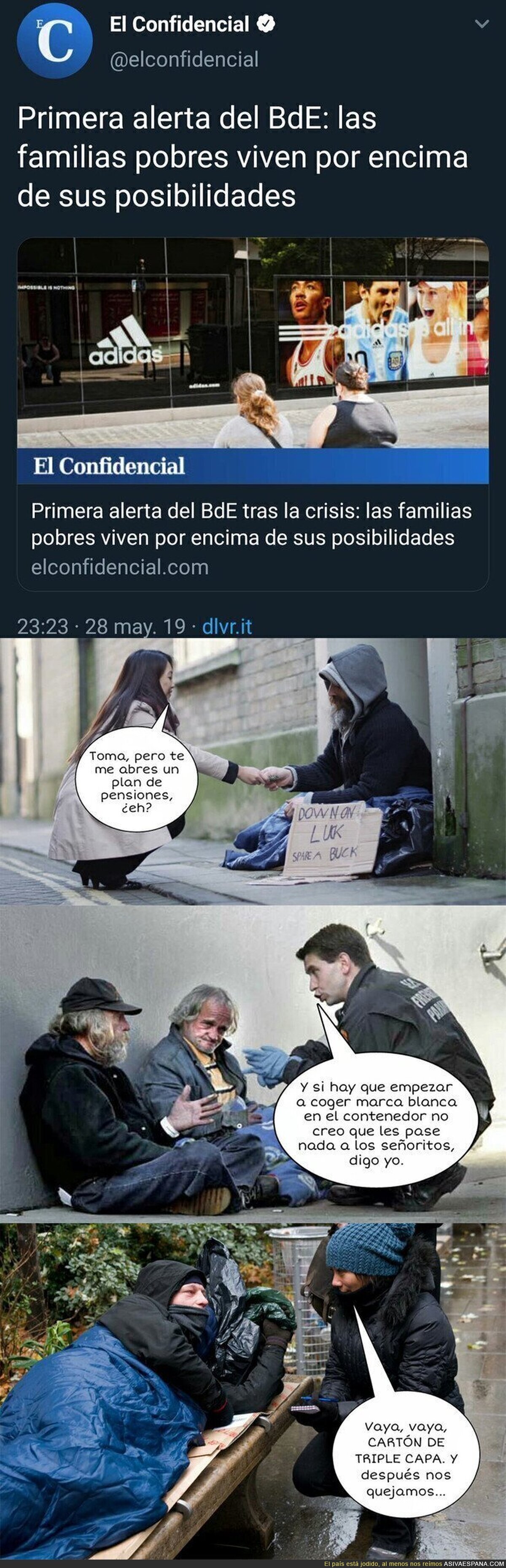 El doble rasero de los pobres