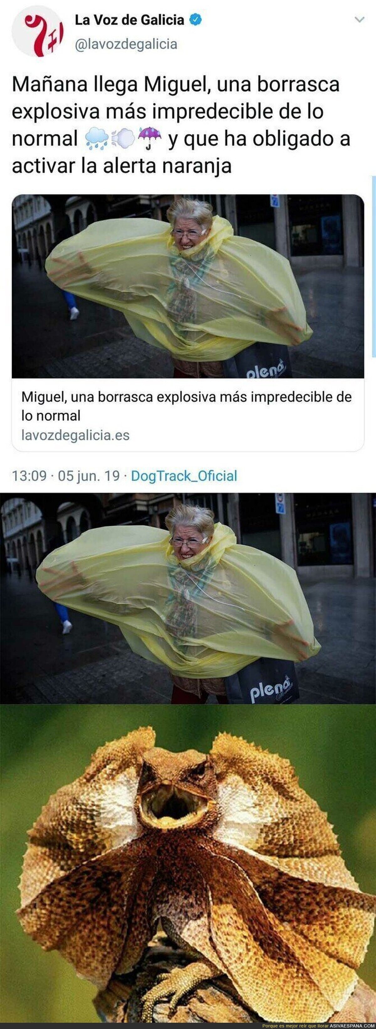 Cuidado con la borrasca Miguel