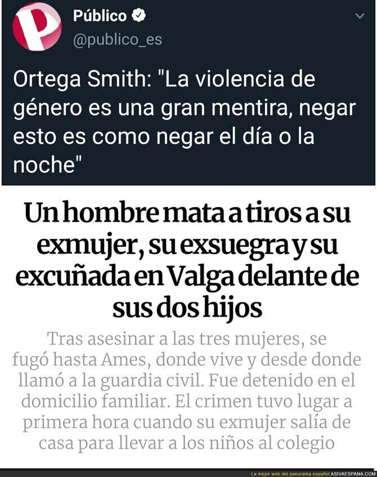 Y van 73 mujeres asesinadas este año y 1016 desde 2003 (la exsuegra y excuñada no entran en la estadística)