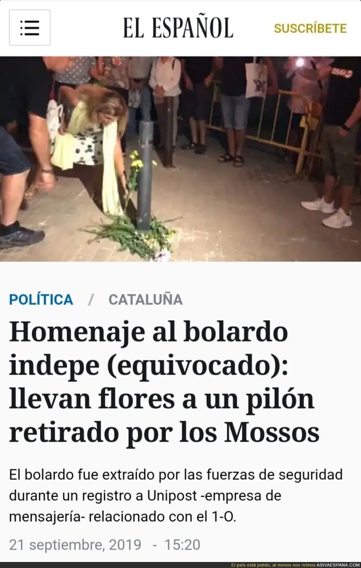 Los CDR acusan a los Mossos de maltratar bolardos