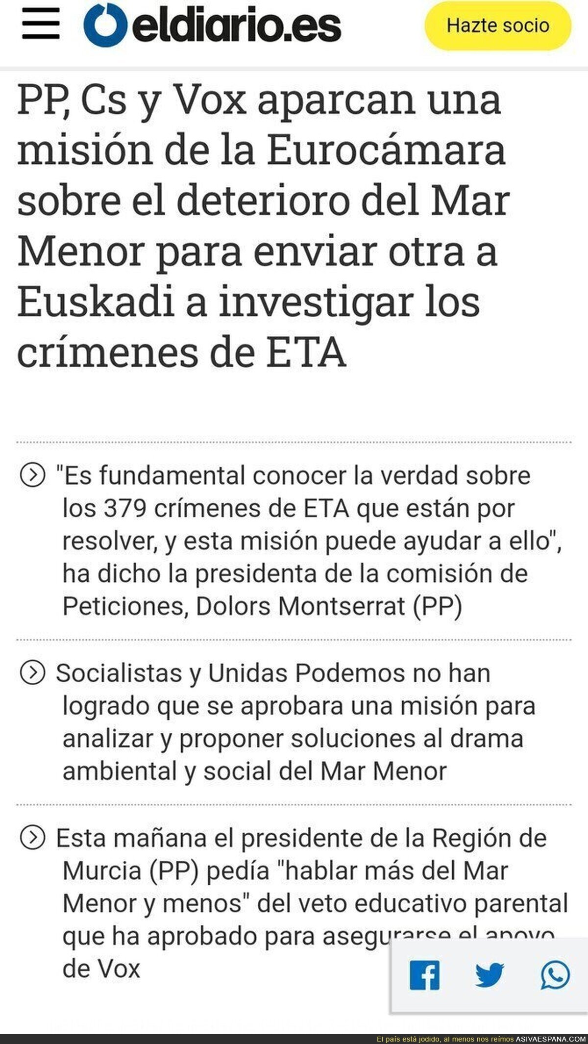 Cuidando de los que más votos le dieron