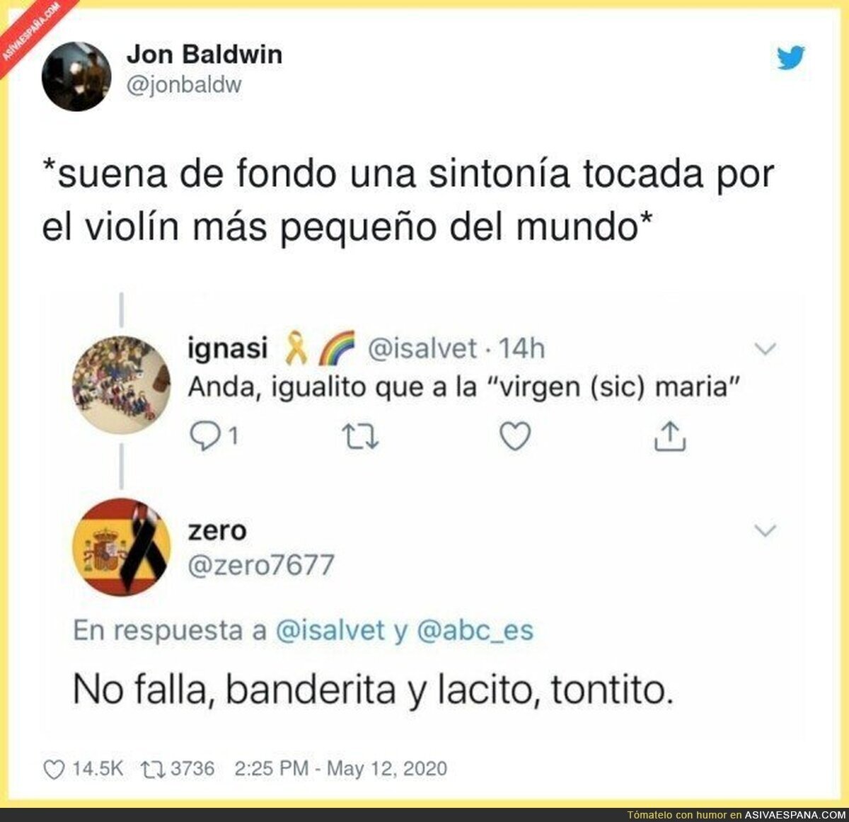 Está tan confuso que se hiere a si mismo