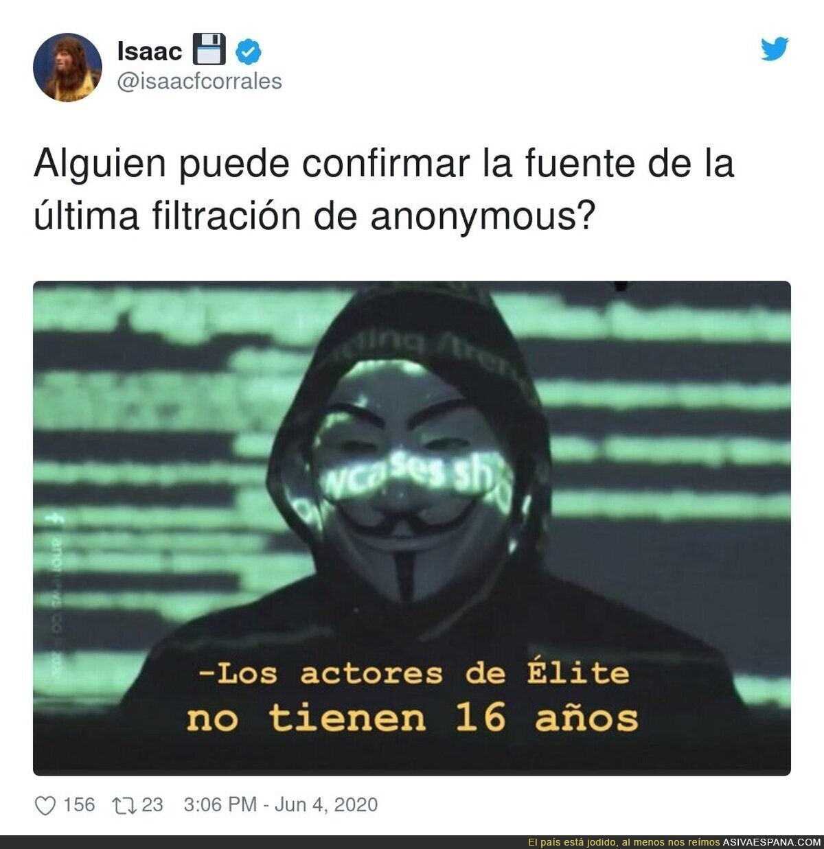 Anonymous no para de filtrar