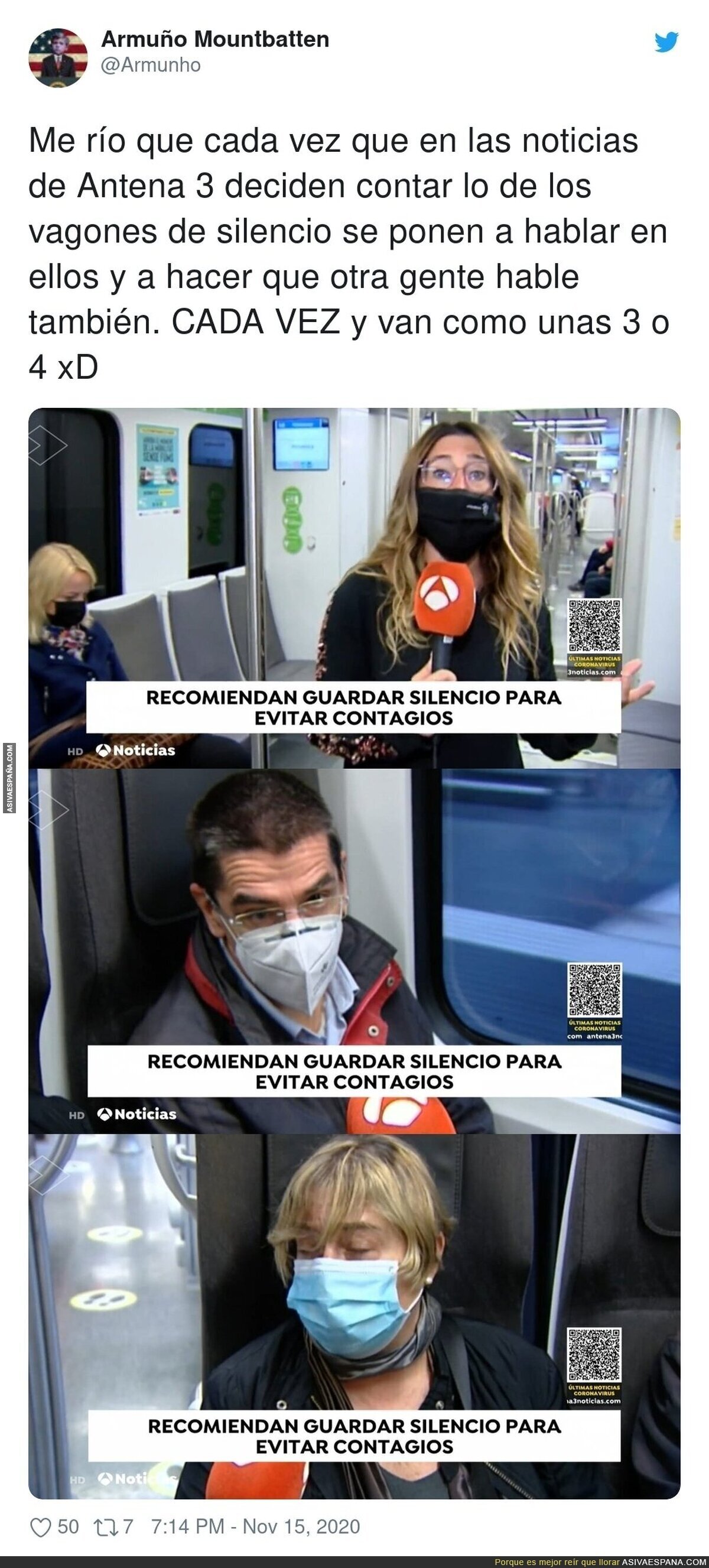 Antena 3 son unos genios haciendo justo lo contrario que piden para evitar contagios