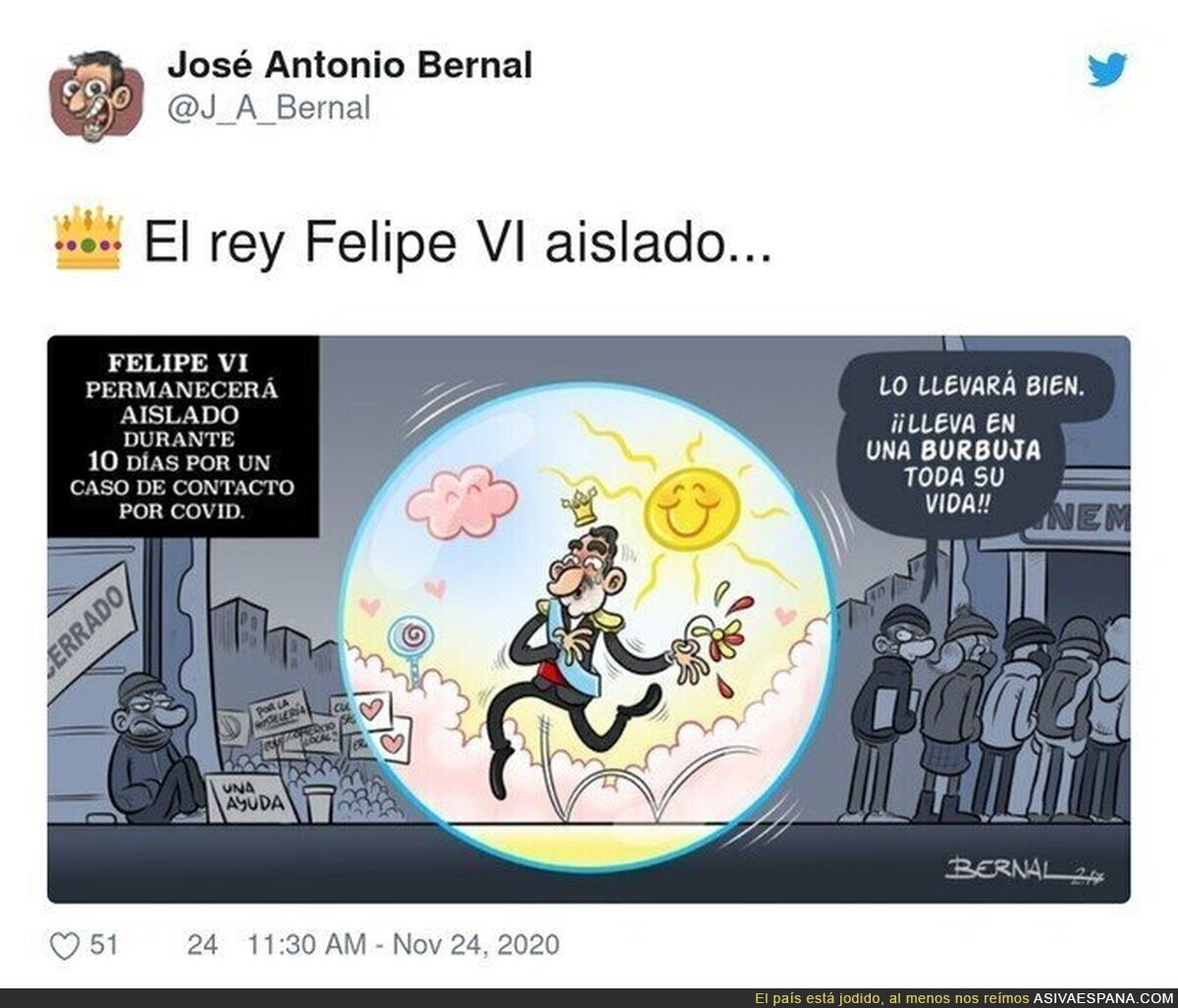 Vida normal para el Rey Felipe VI en su aislamiento