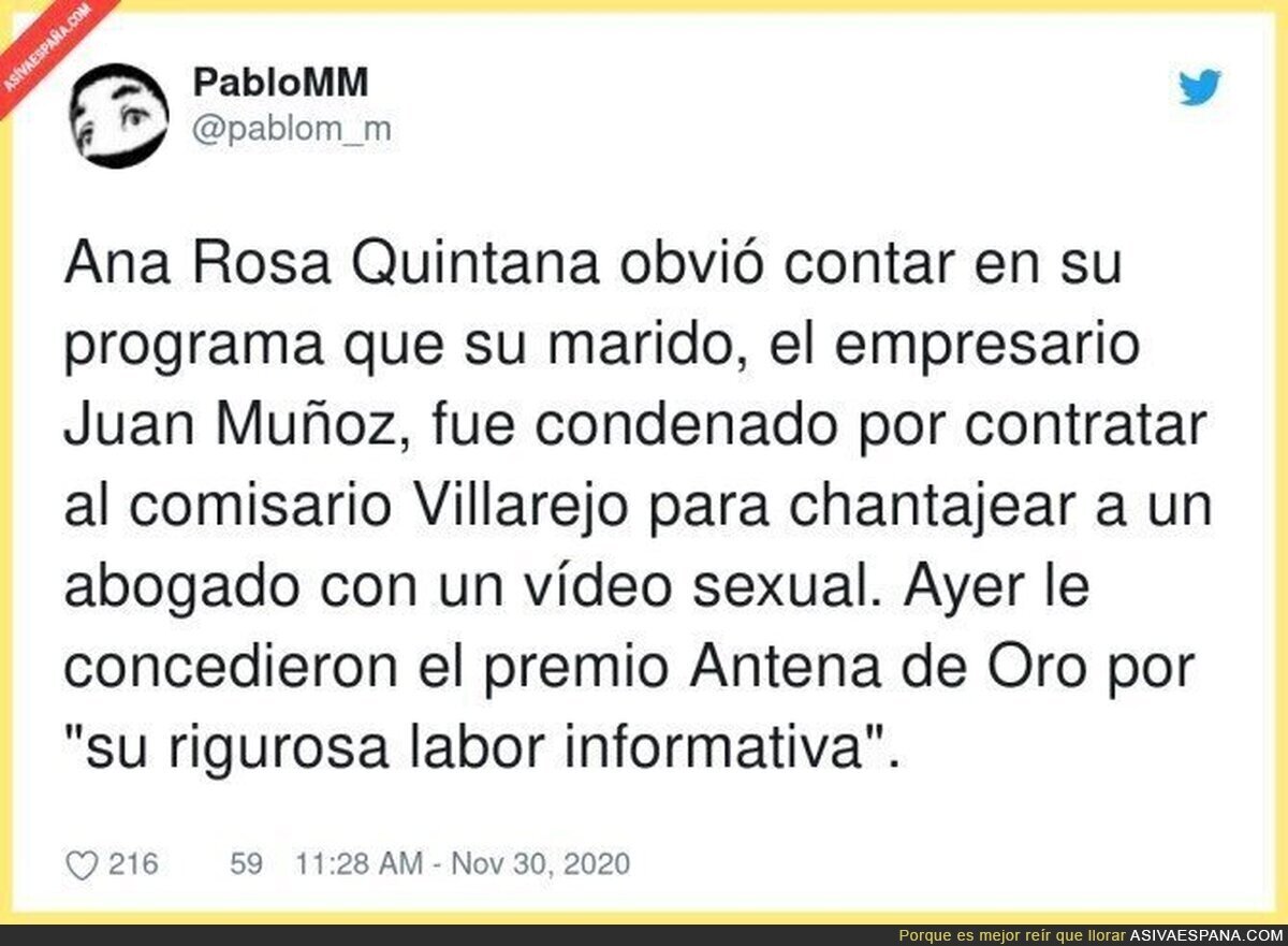 Los olvidos de Ana Rosa dan premios