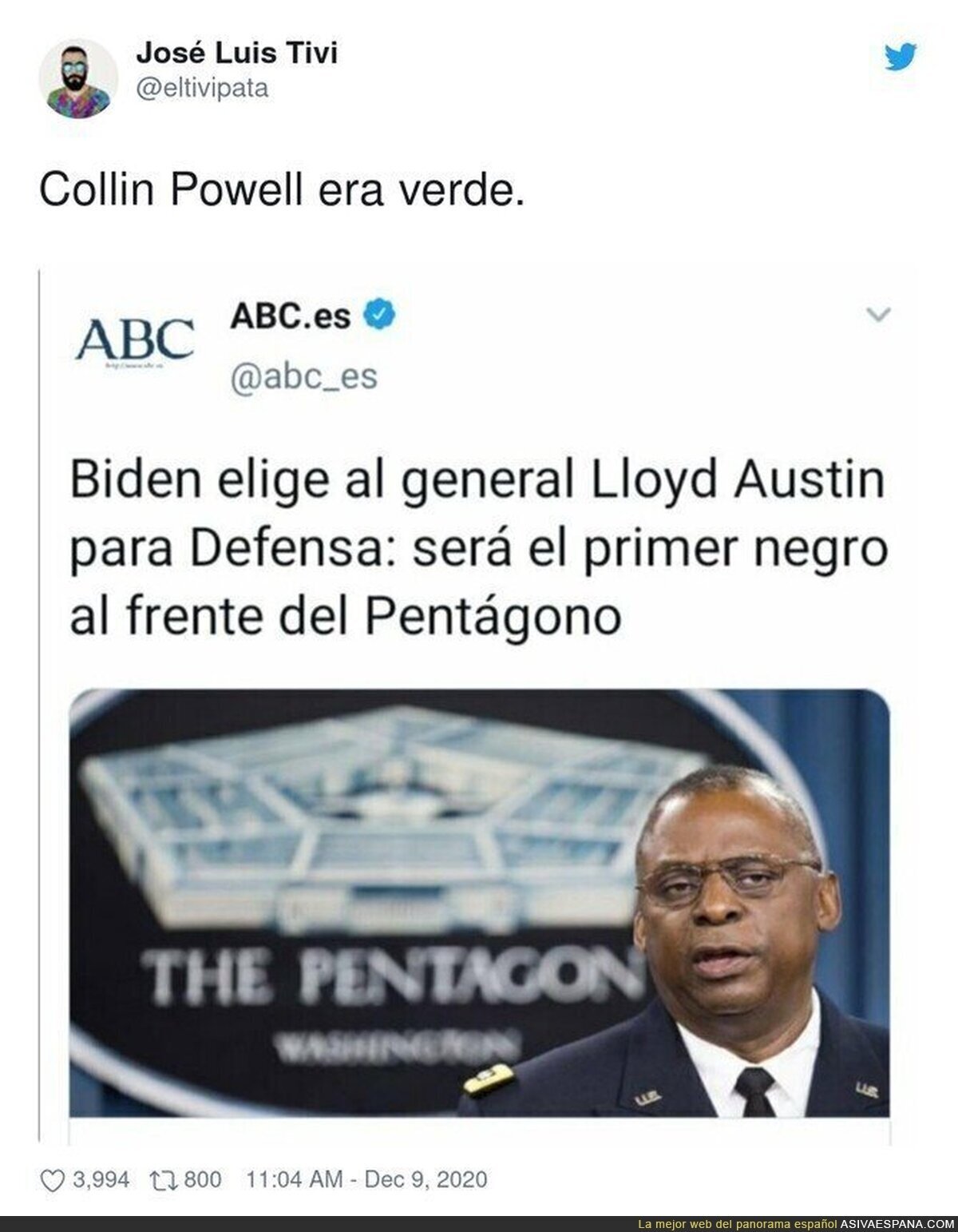 Priorizando en la noticia el color de piel