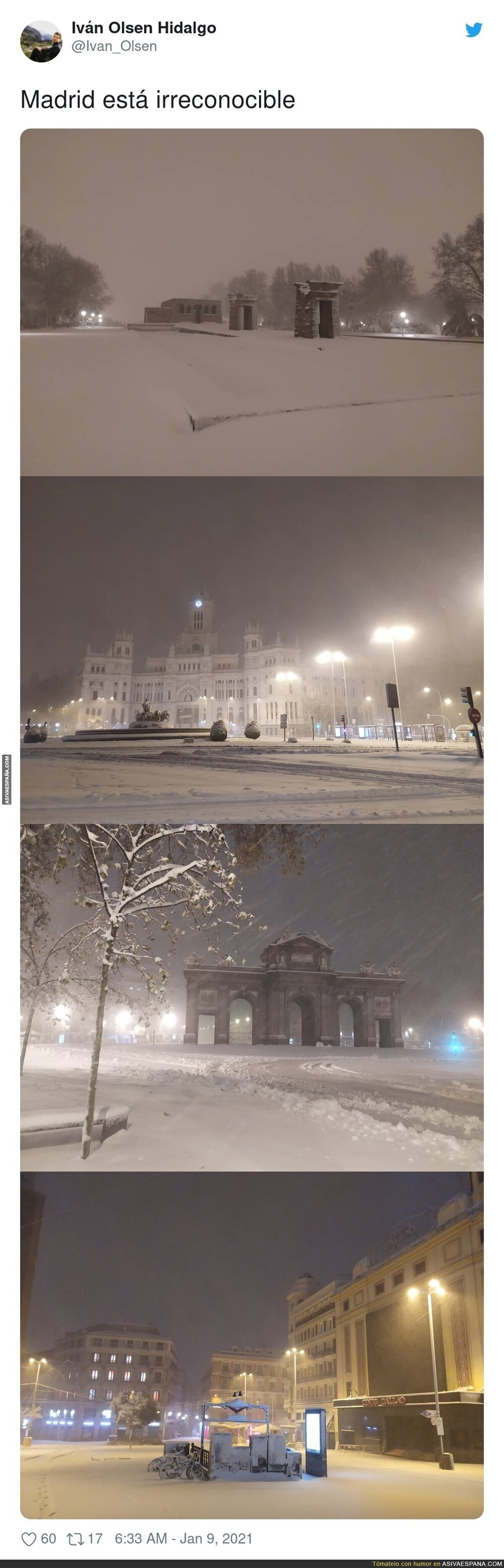 Bonitas imágenes de Madrid nevada