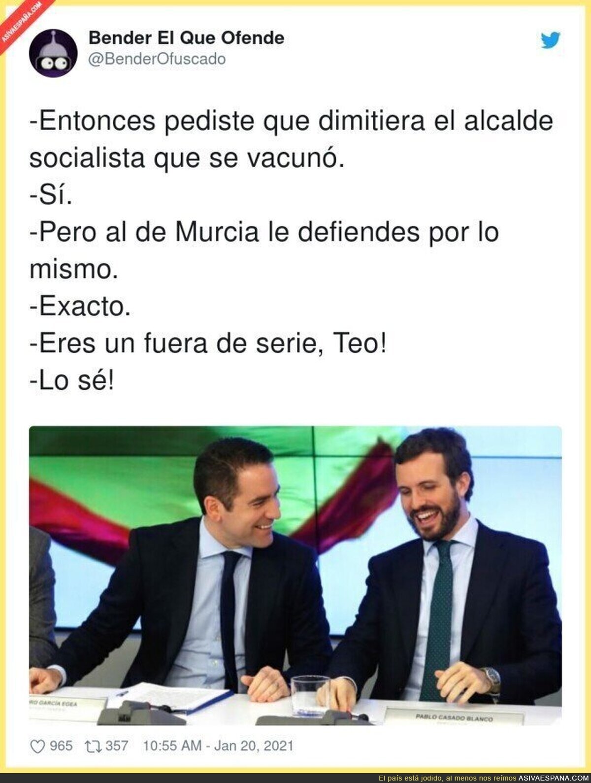 ¡Escupe un hueso de aceituna, oh, sí, hazlo por mí!