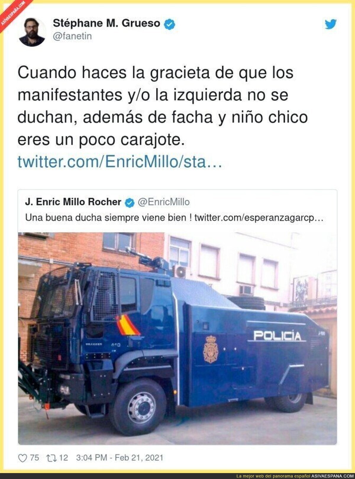 Enric Millo ha quedado como lo peor por hacer la gracia