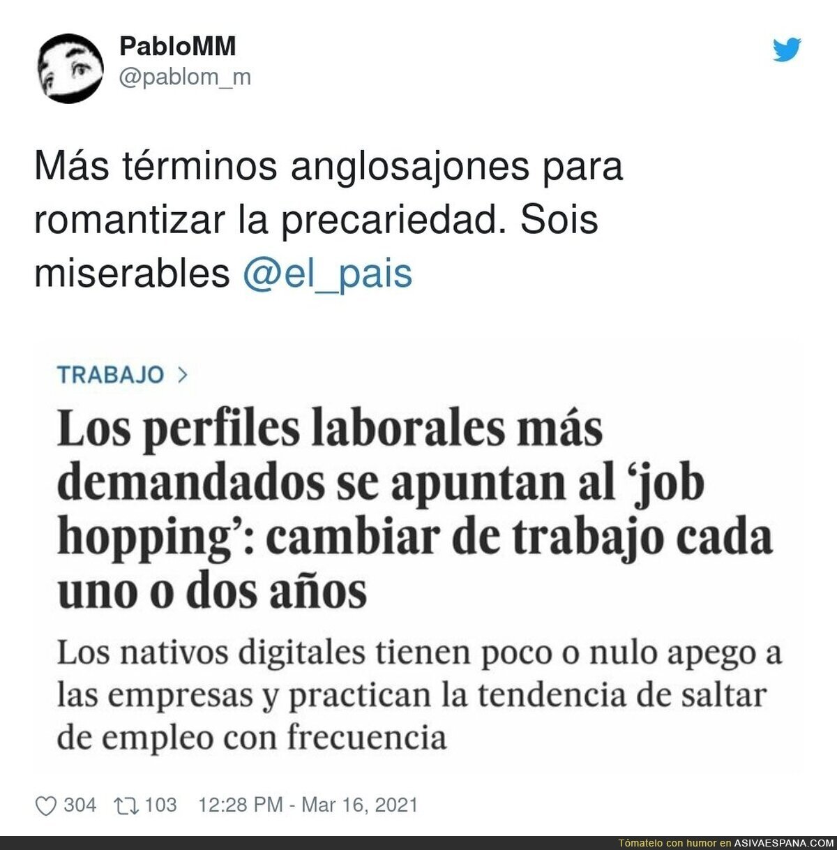 Increíble a la gente le gusta buscar un trabajo donde le pagan más 