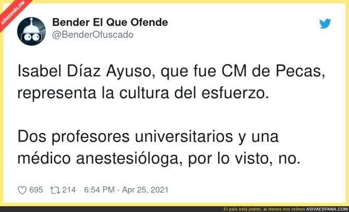 La cultura del esfuerzo de Isabel Díaz Ayuso