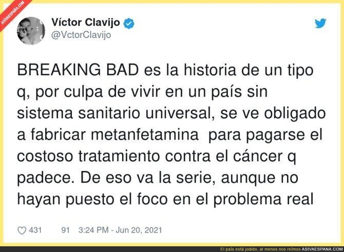 No se puede explicar mejor el resumen de Breaking Bad