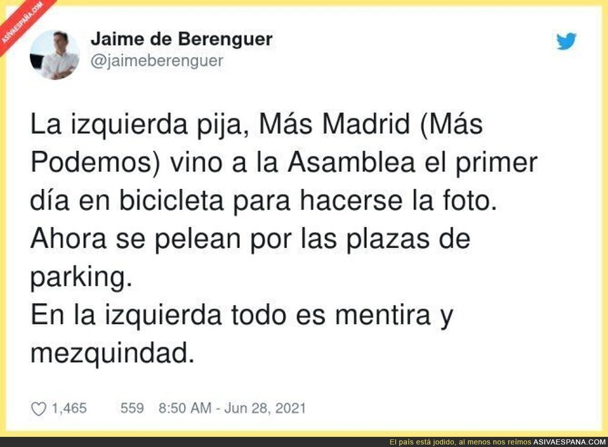 Menudo meme de izquierda en Madrid