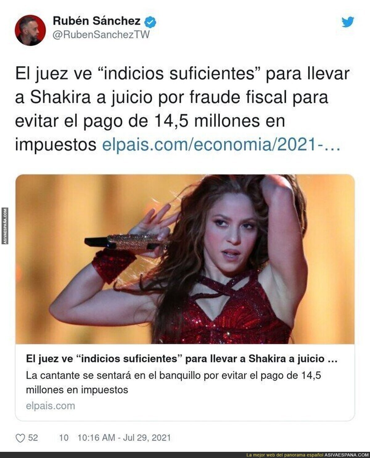 Shakira cada vez más cerca del banquillo