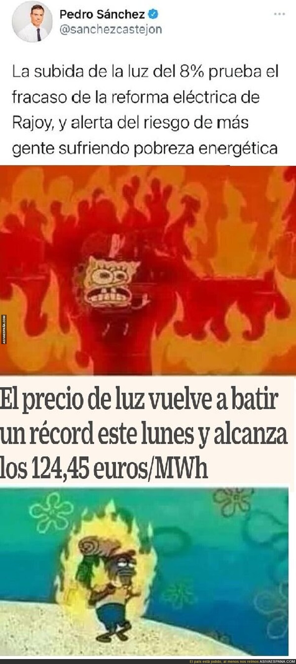 El precio de la luz bate récords "da igual cuando leas esto"