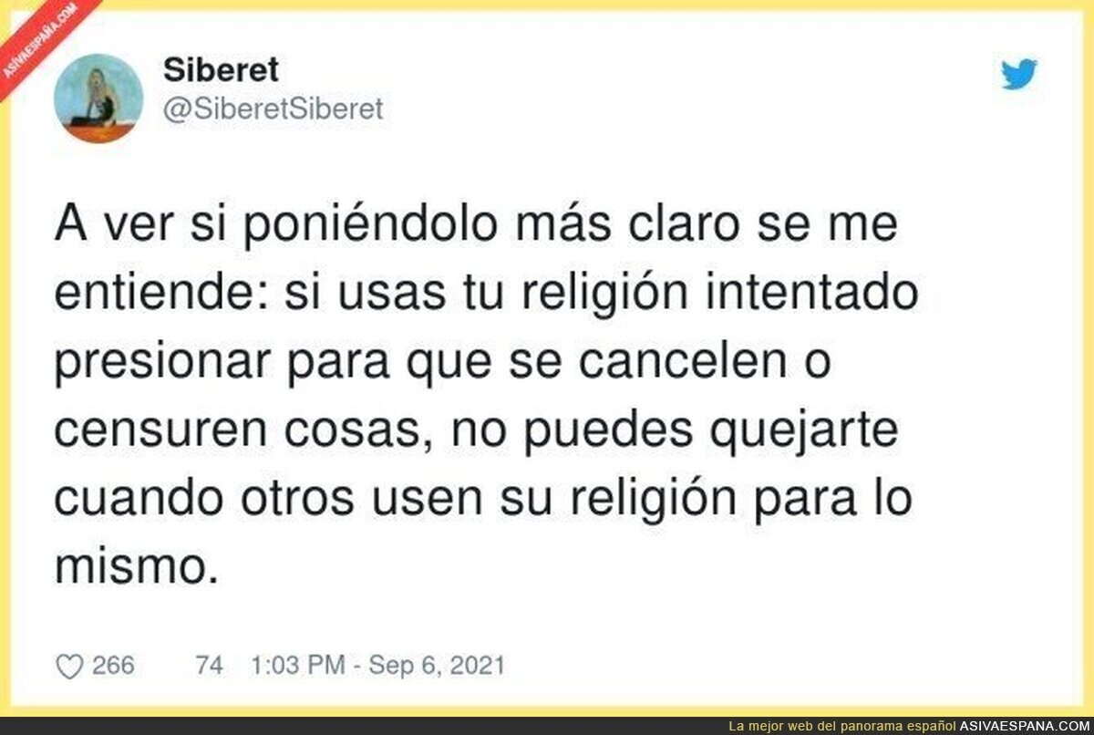 Las lecciones sobre la religión...