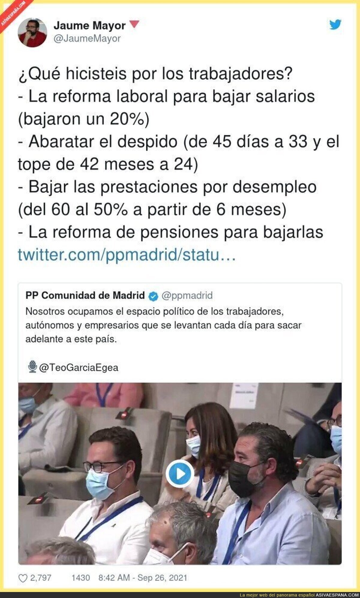 El PP no ha hecho nada por los trabajadores