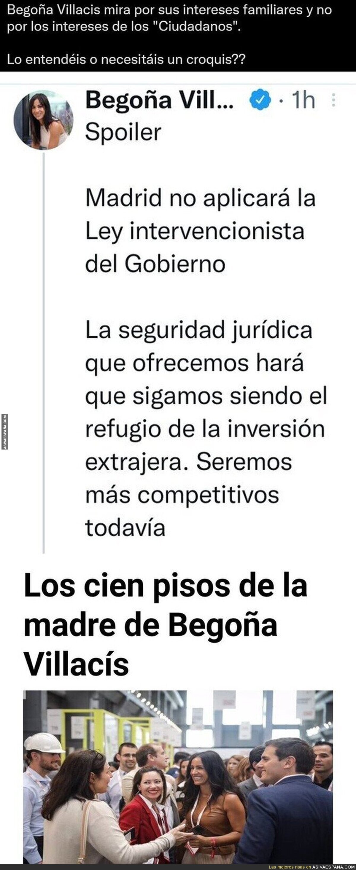 Por si alguno no lo entiende todavía lo de Begoña Villacís