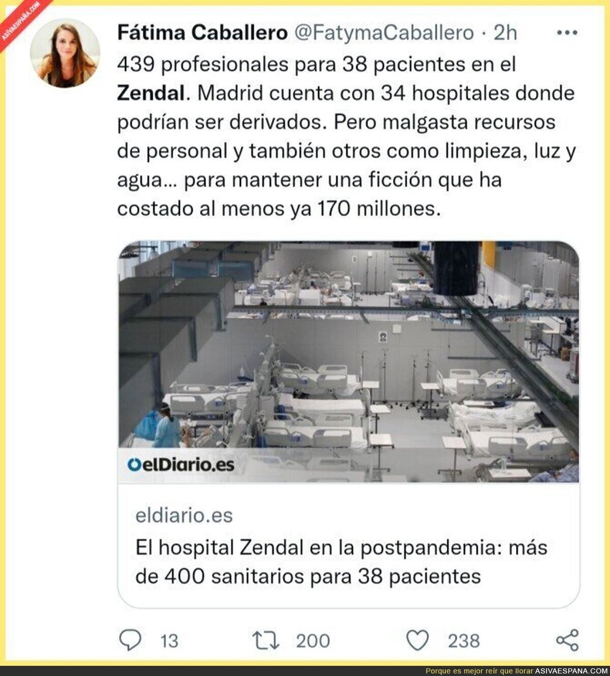 Un "hospital" muy "útil" y "necesario"