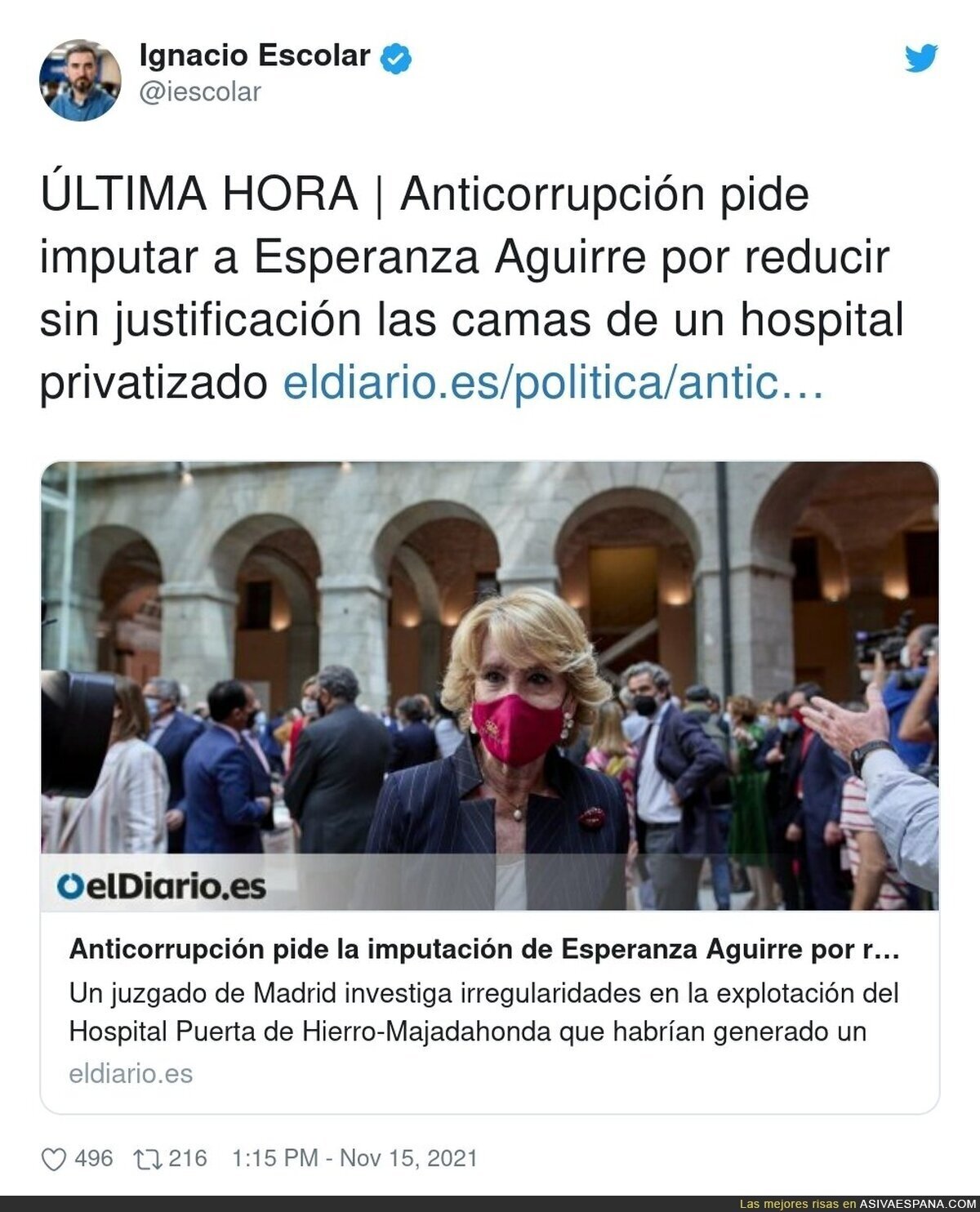 Empieza a funcionar la justicia contra Esperanza Aguirre