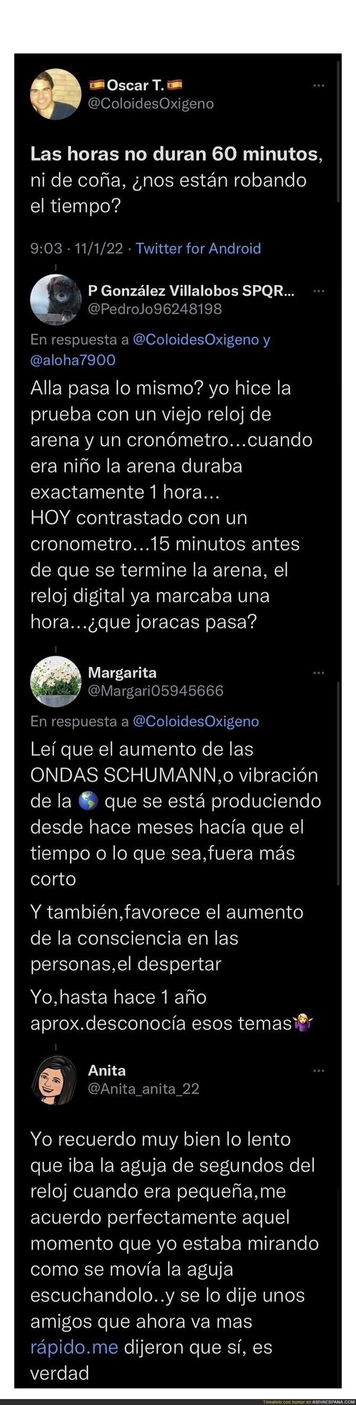 Negacionistas del tiempo que dura una hora