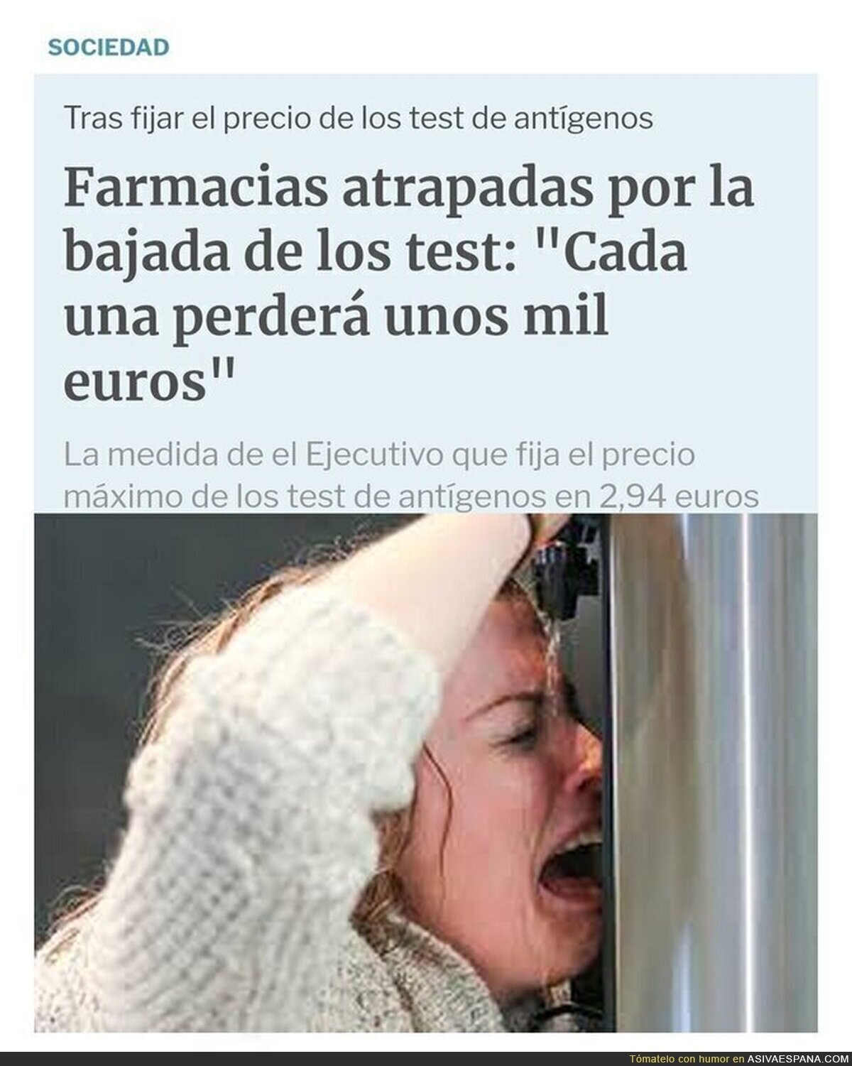 Drama en las farmacias tras la bajada de los test de antígenos