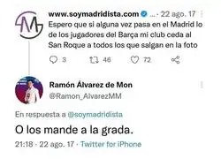 El doble rasero de los periodistas deportivos pidiendo grada o no según sea Barça o Madrid