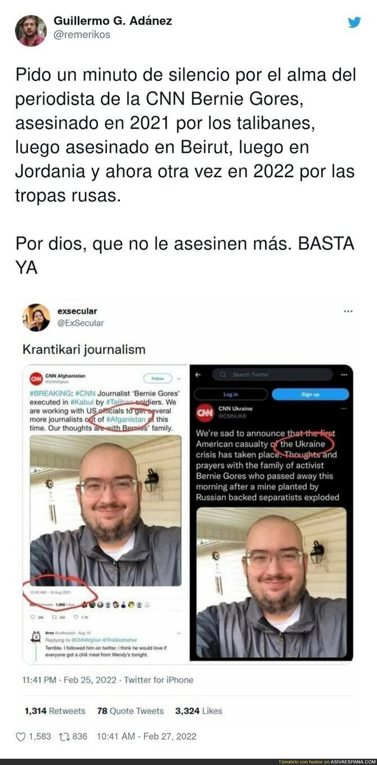 Este periodista de la CNN vive una auténtica desgracia