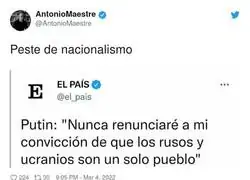 El nacionalismo no es bueno en ningún lado