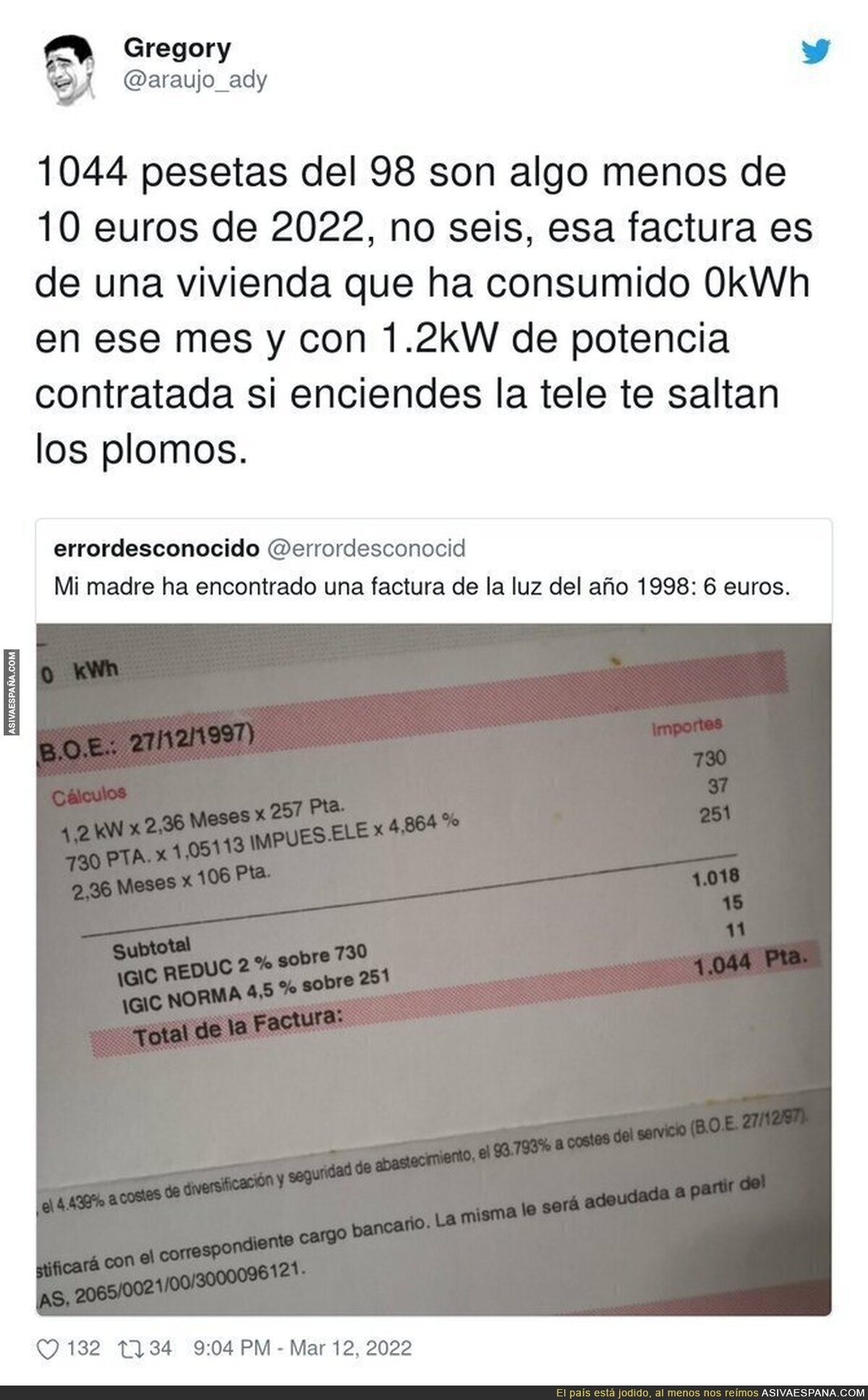 La realidad de la factura que se ha vuelto viral