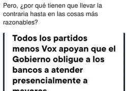 VOX contra los mayores en los bancos