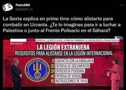 LaSexta anima a la gente a que vaya a la guerra