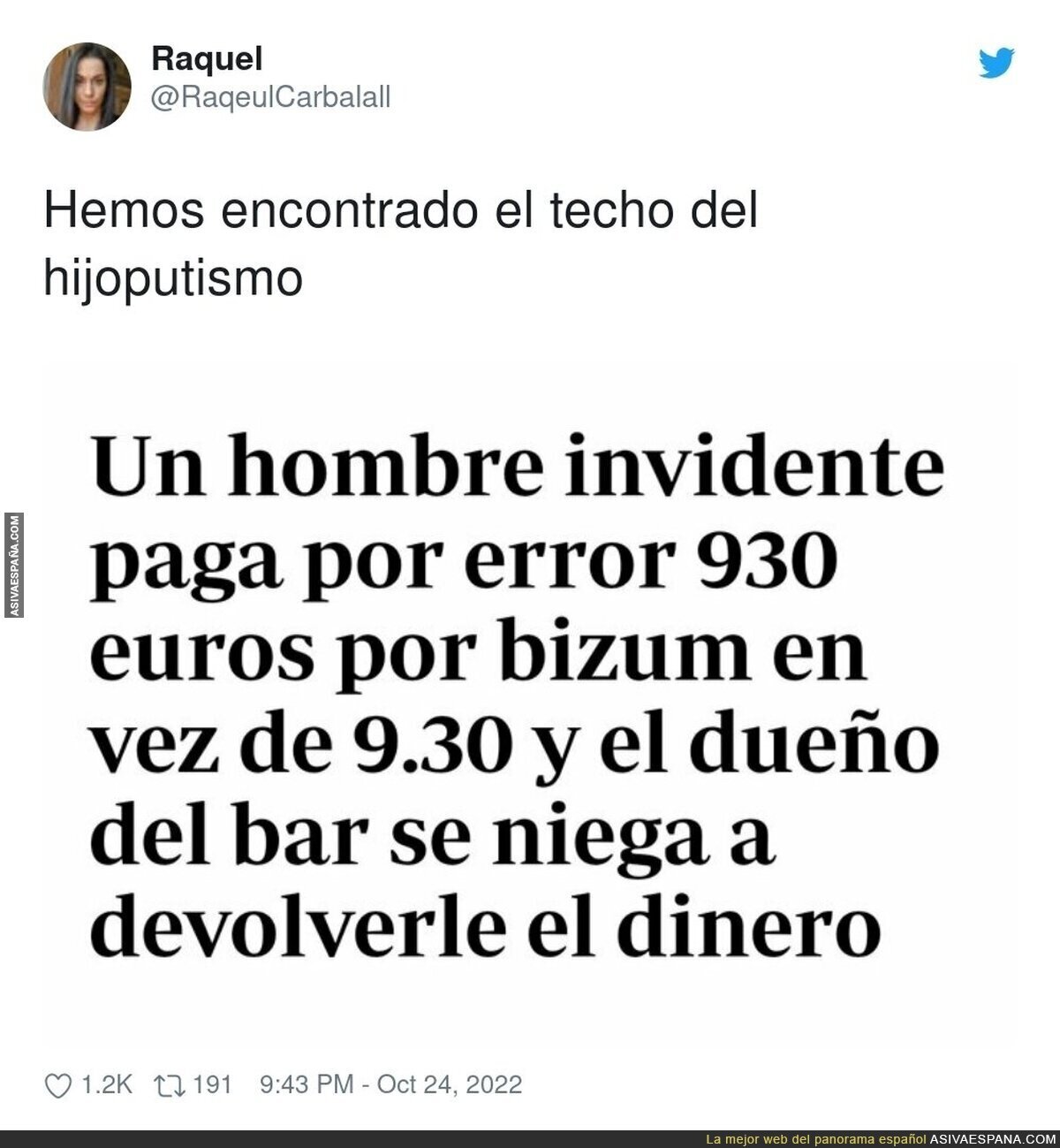 Hay que ser mala persona