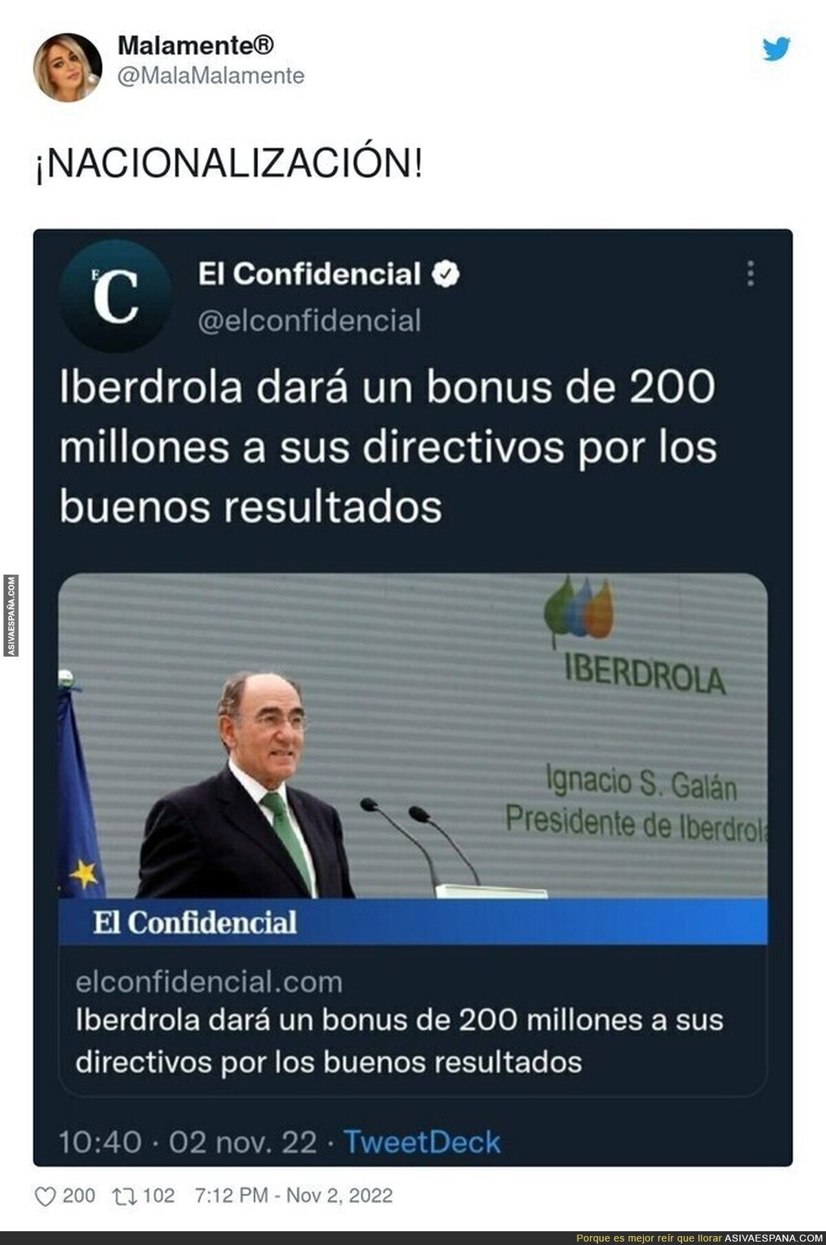 Iberdrola no tiene vergüenza