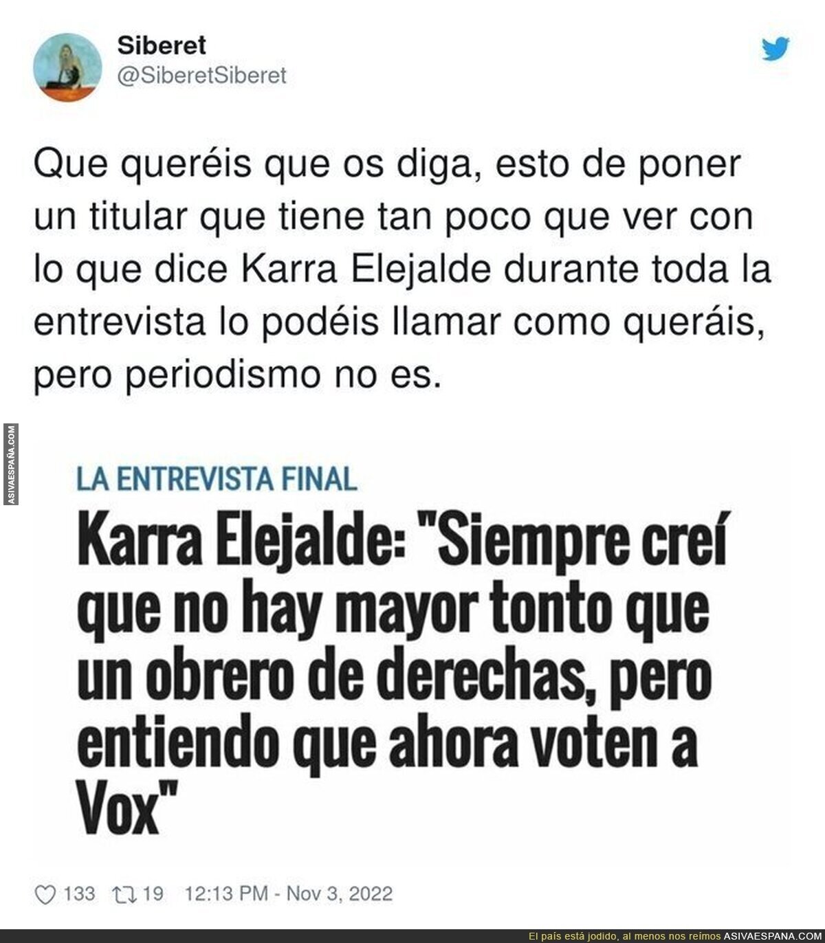 ¿Cómo? ¿El periódico que publicó esta foto cortada y dijo que era un ejemplo de periodismo? No pued…  , por @SiberetSiberet