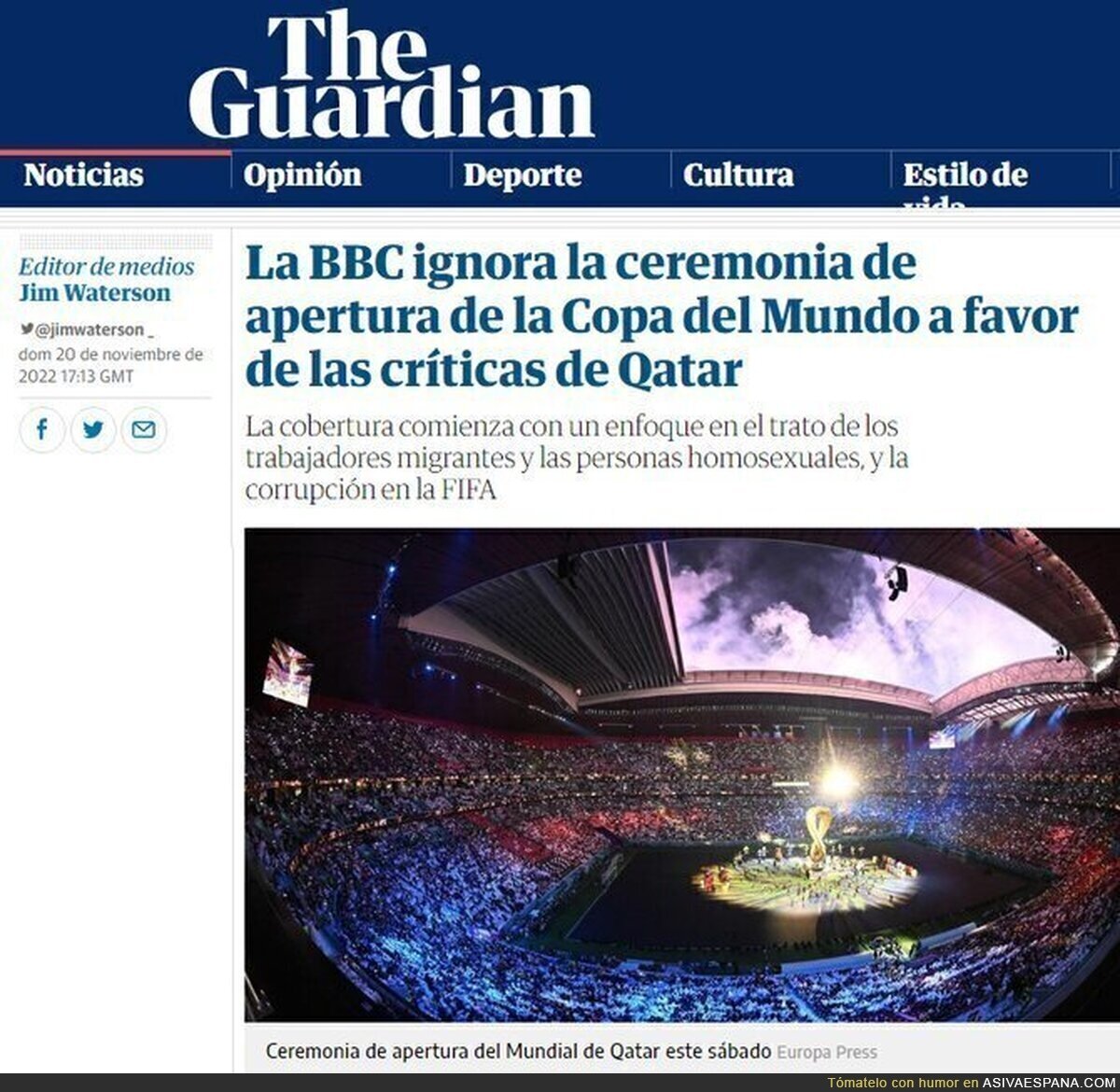 Cubrir el mundial y denunciar la violación de DDHH es compatible? La BBC dice sí.