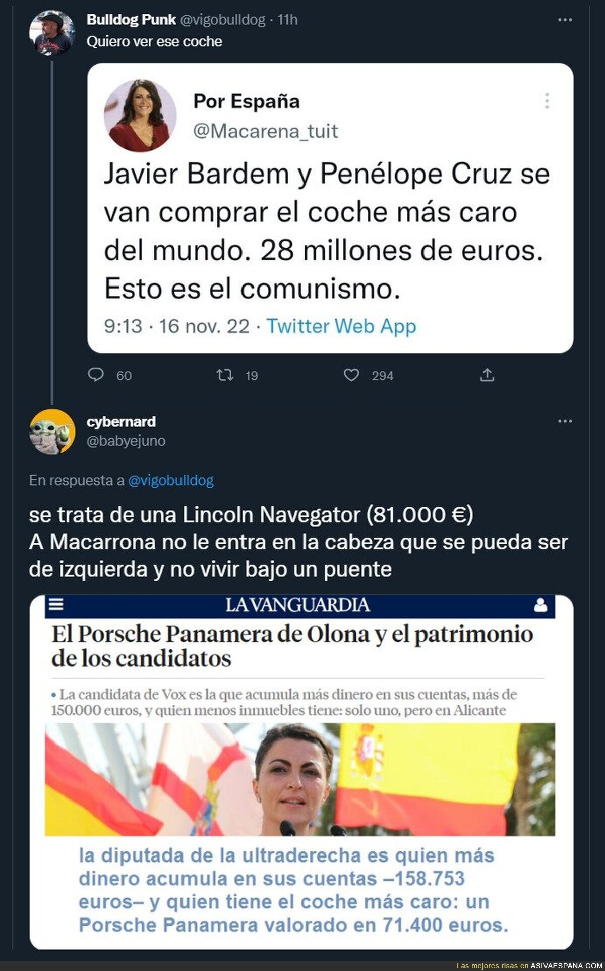 1- Cuesta 81.000€, No 28 millones.  2- Se puede ser de izquierdas y tener un buen techo y un gran coche; lo imprescindible es que lo pagues con tu dinero, no con lo que has robado