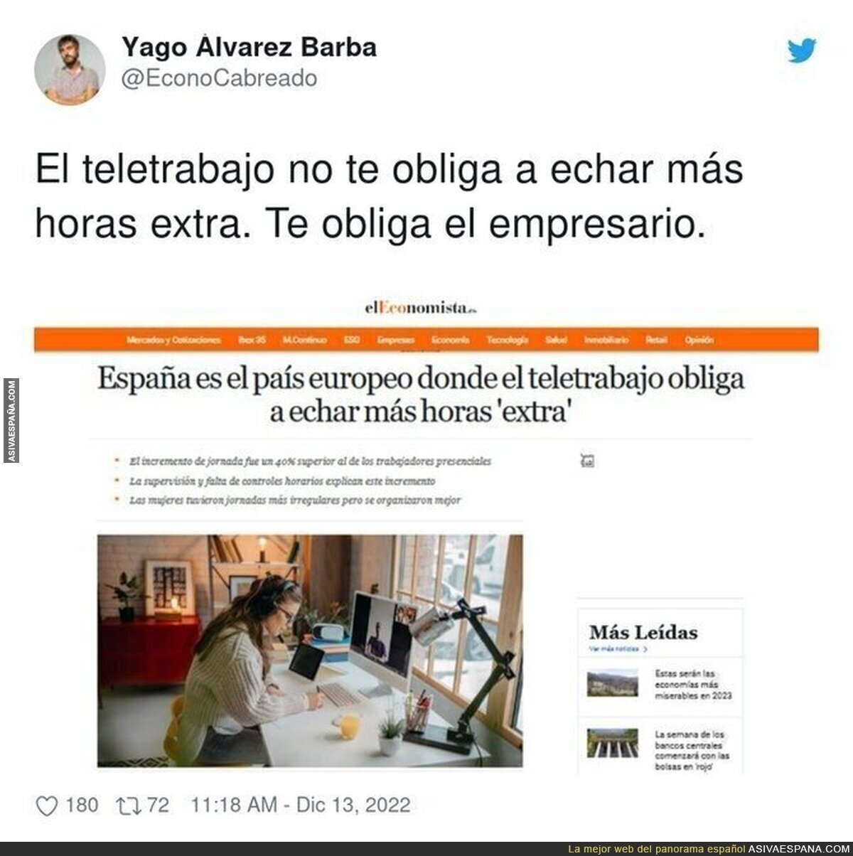 Las horas extras del teletrabajo