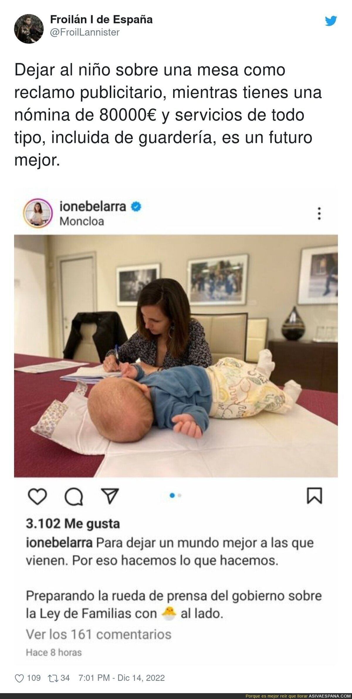 El postureo de Ione Belarra usando a su hijo