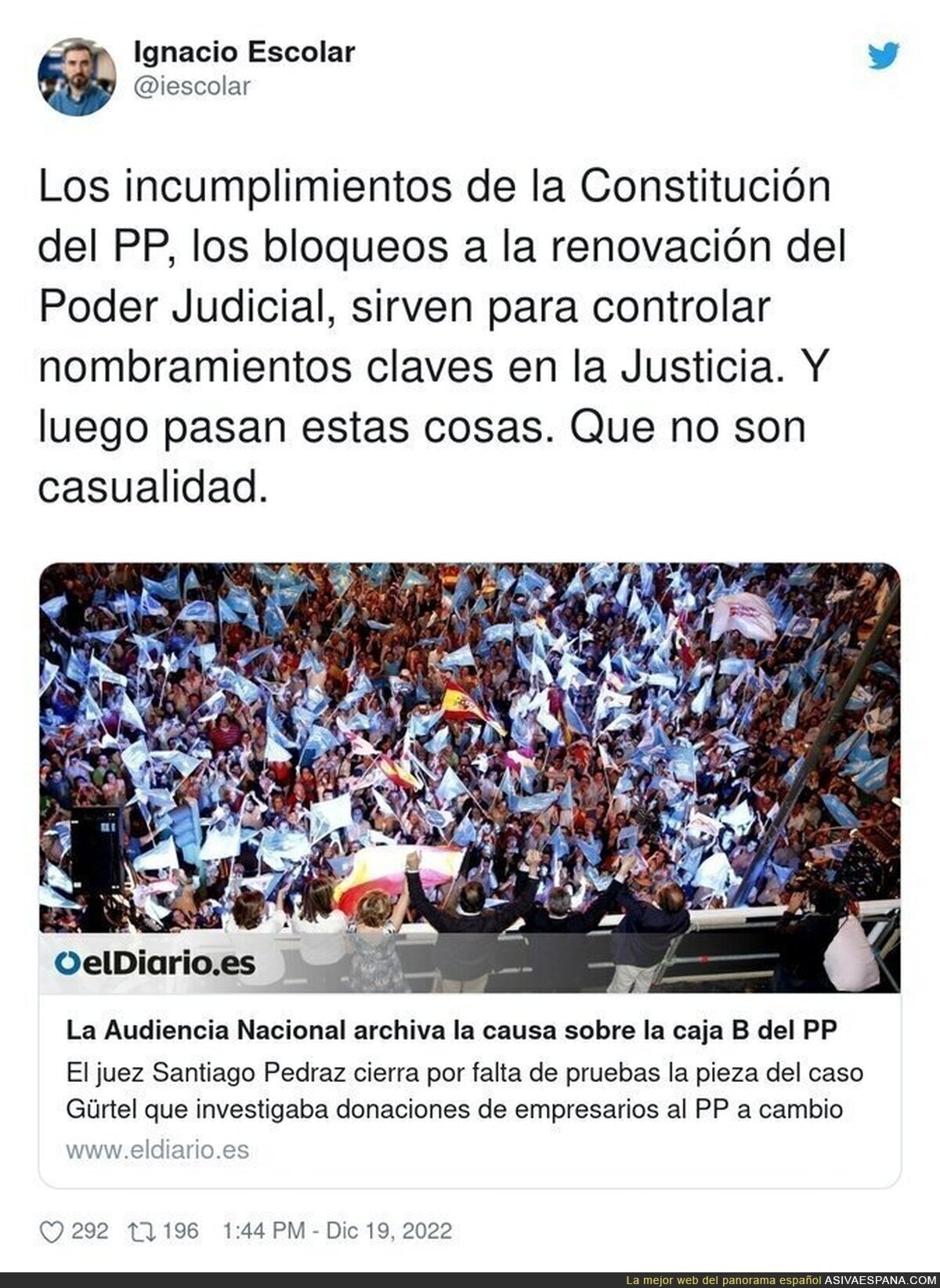 El peligro del PP con la justicia