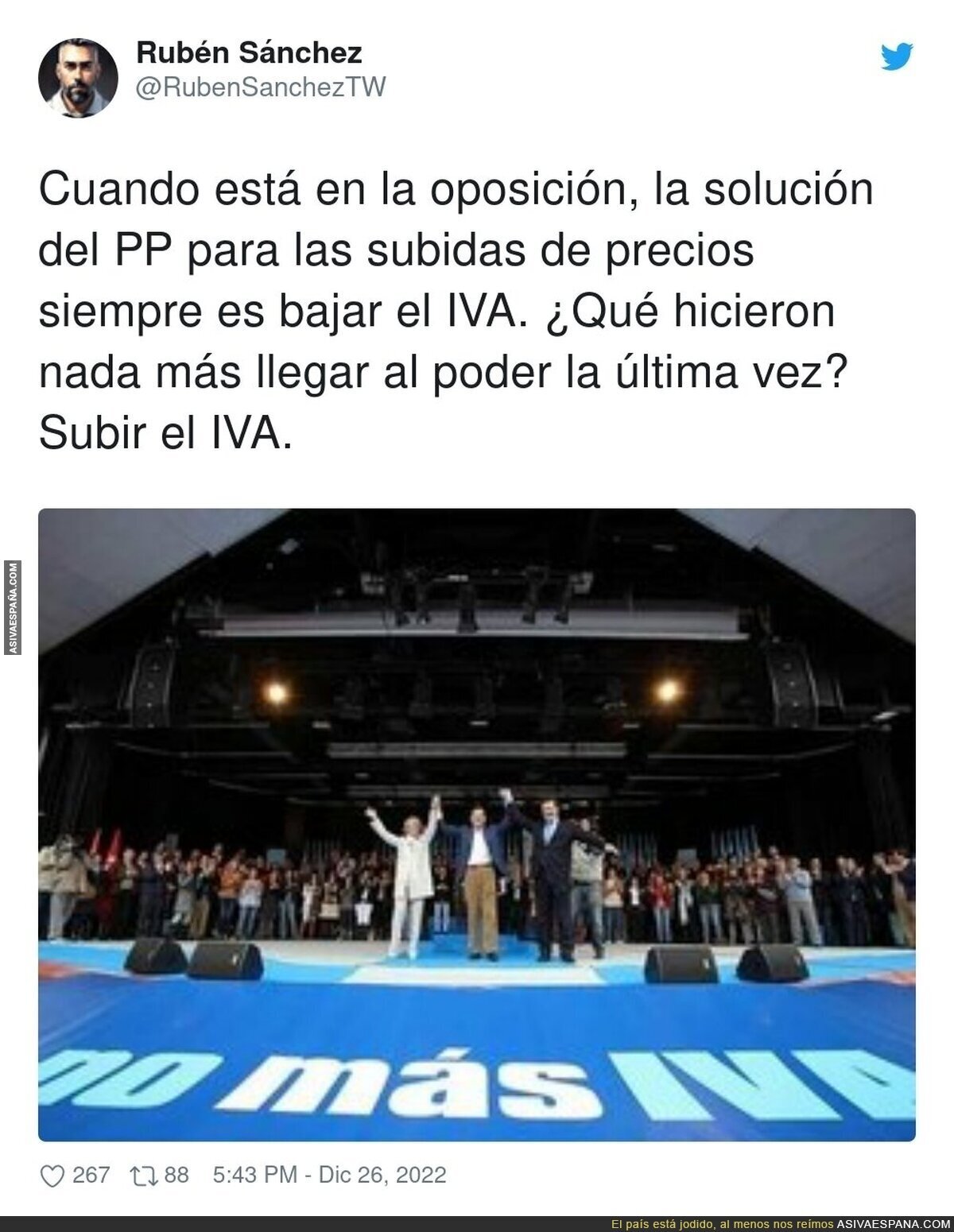 Incoherente lo del PP