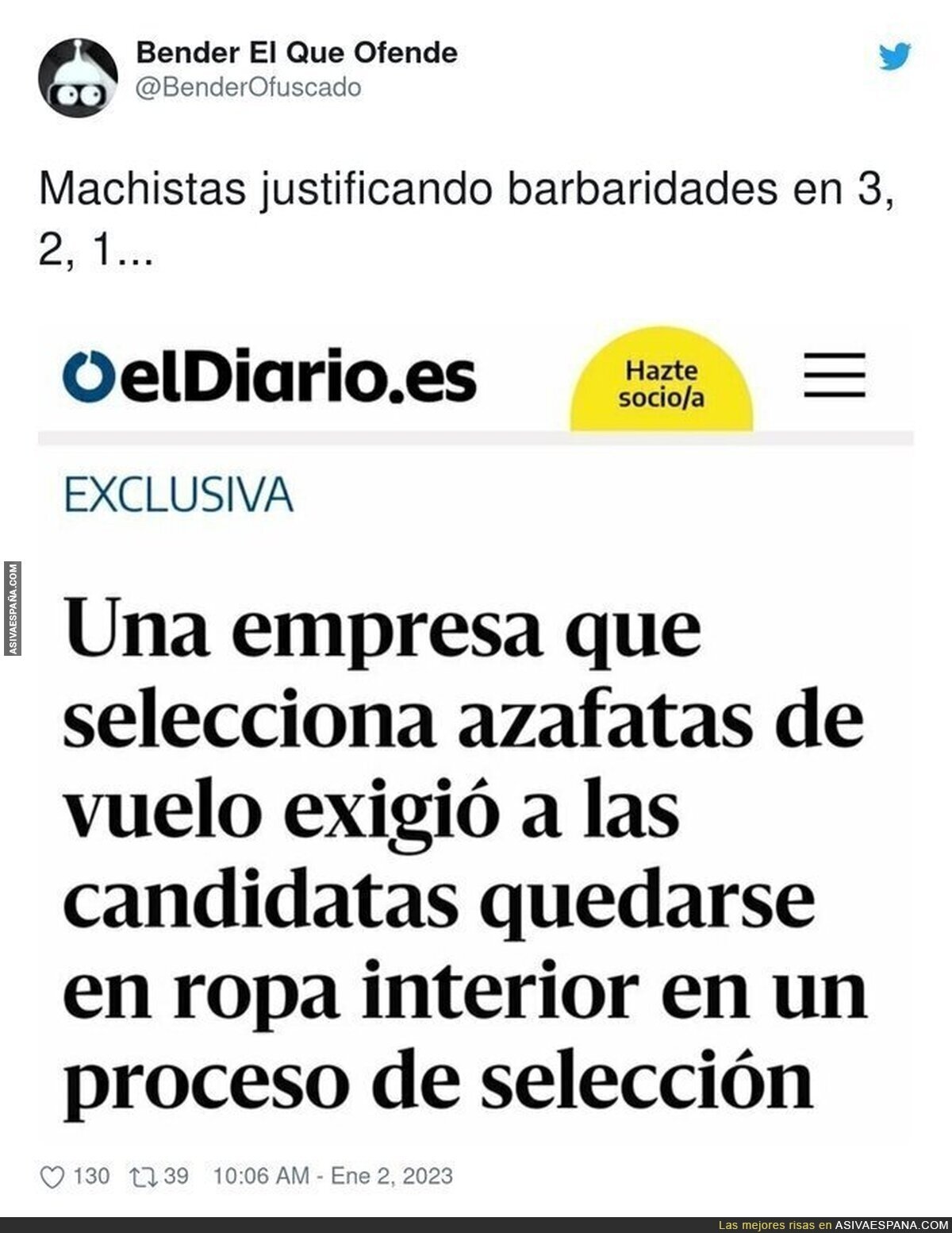 Lo típico en los casting de azafatas, claro...