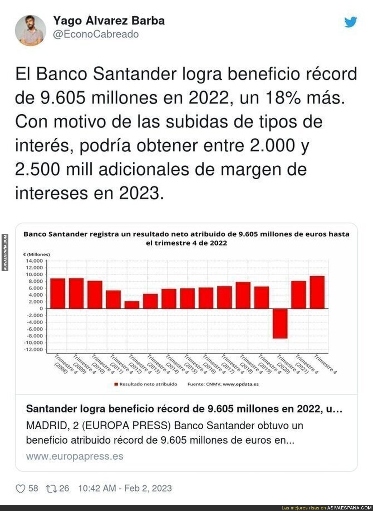 Pobrecito el Banco Santander