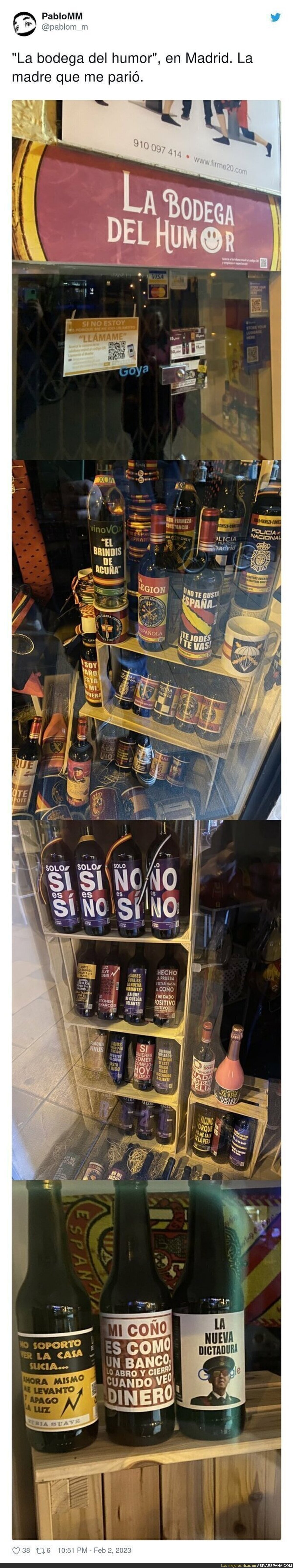 Esta bodega del humor está llena de fascismo con los artículos que puedes encontrar en su interior