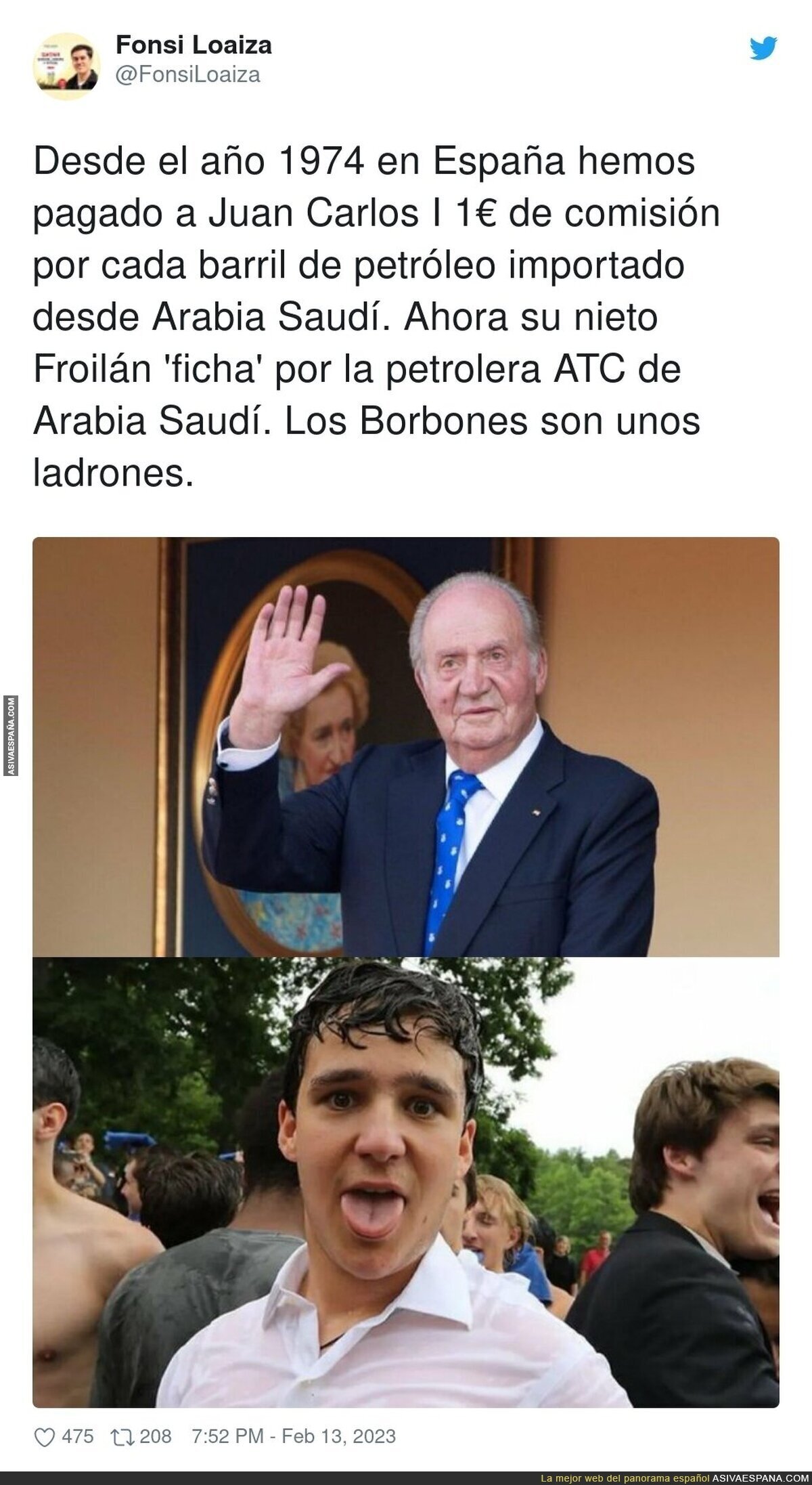 El nuevo trabajo de Froilán