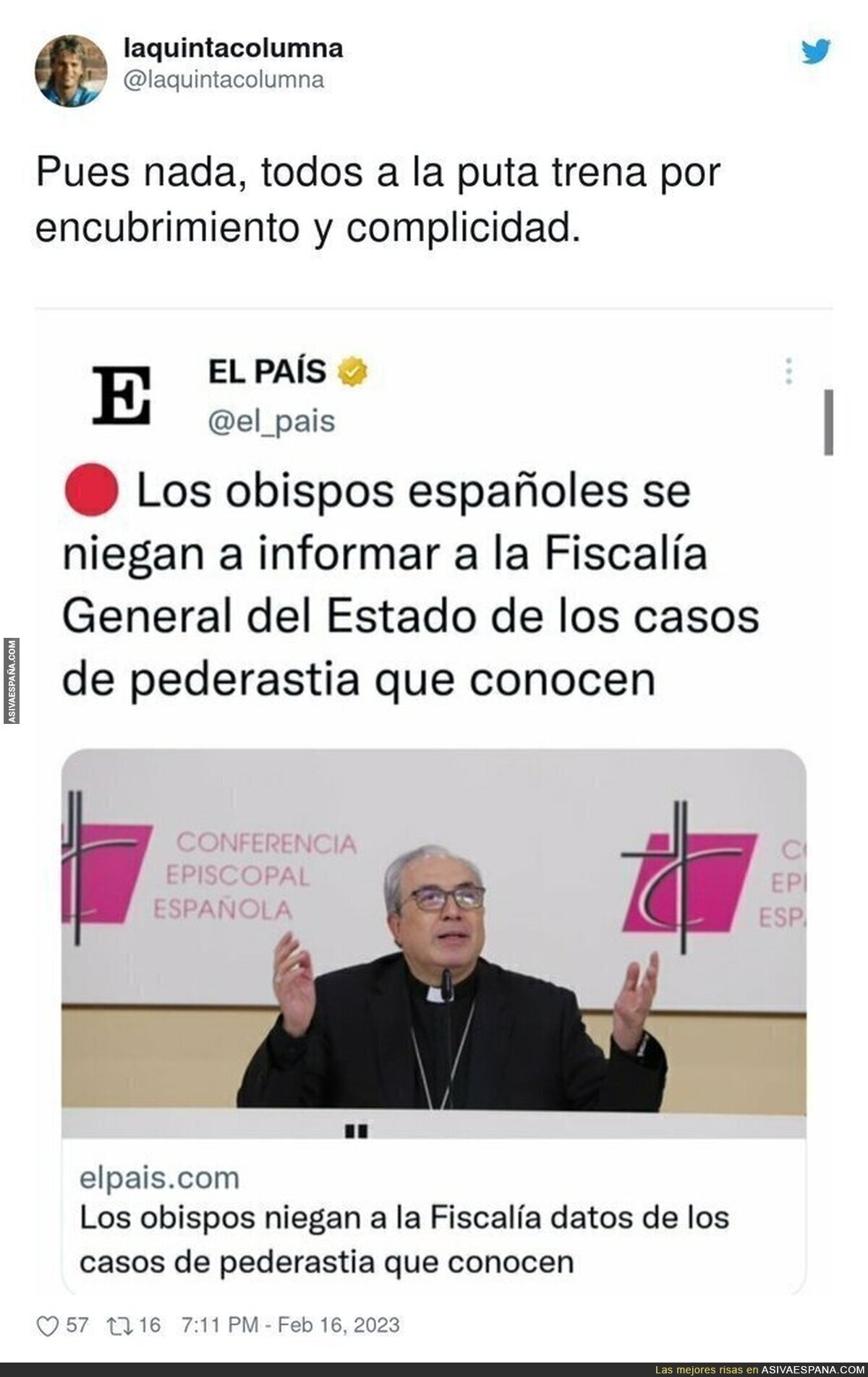 La iglesia es muy peligeosa