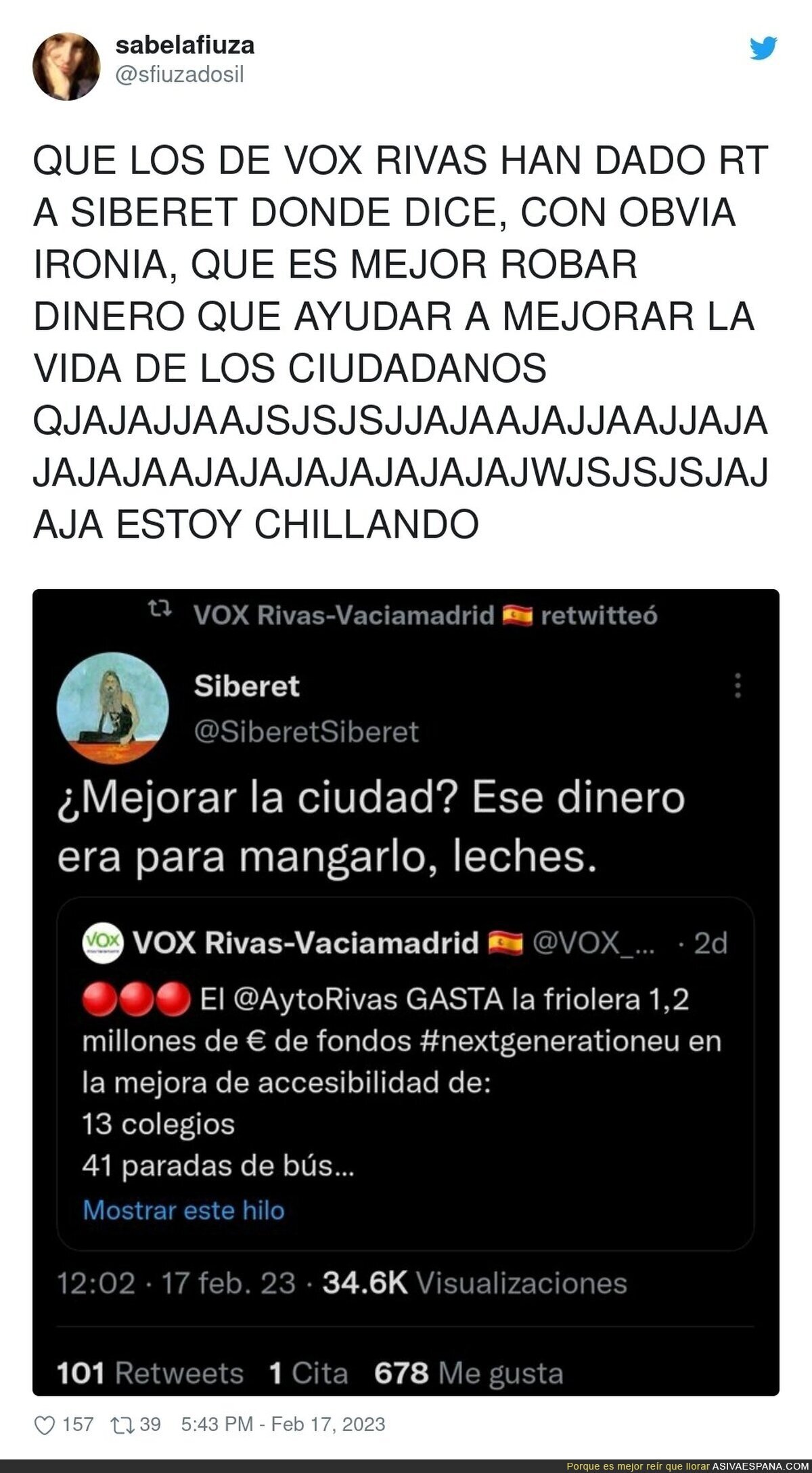 La gente de VOX es un chiste