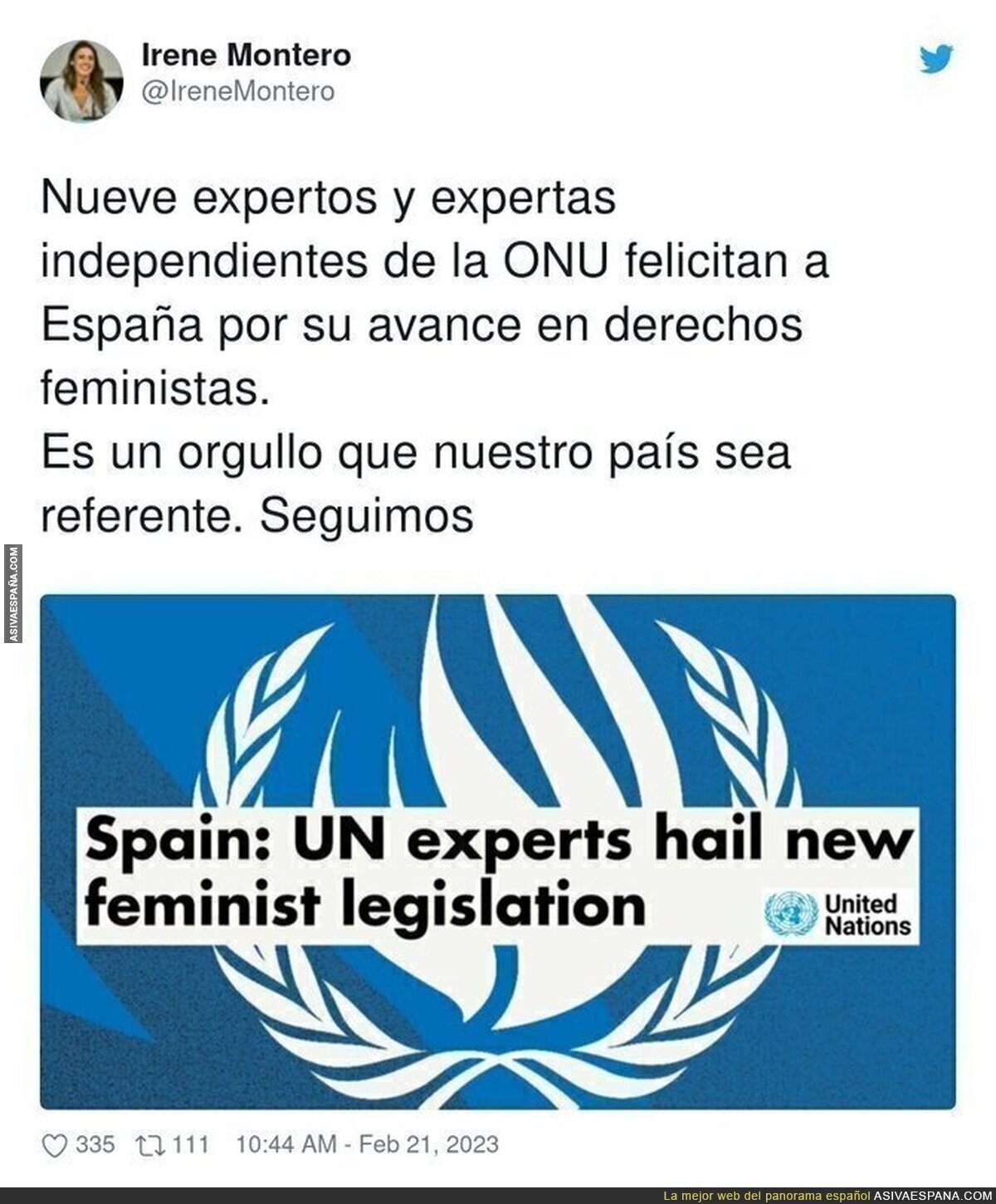 En la ONU se quitan el sombrero con el Gobierno